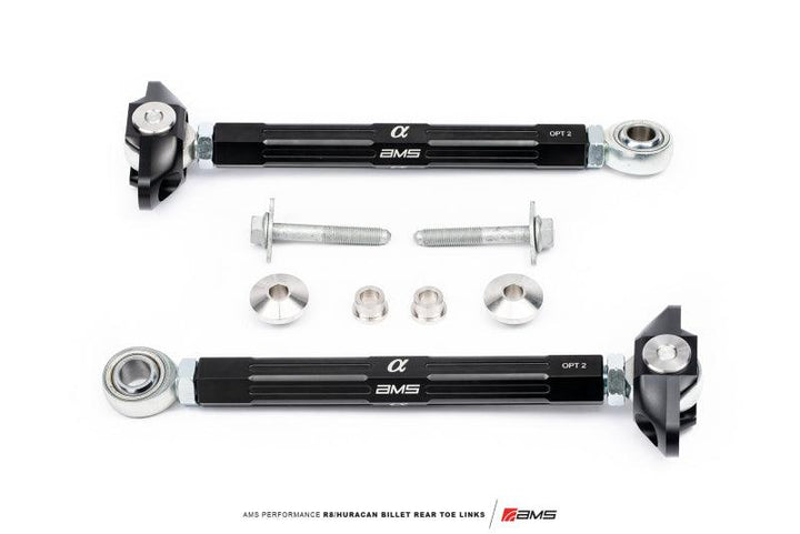AMS Performance 2015+ Lamborghini Huracan AWD Only Billet Rear Toe Links - Attacking the Clock Racing