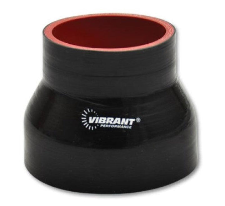 Vibrant 4 Ply Reducer Couper 3.5in ID x 3.75in ID x 3.0in Long - Black - Attacking the Clock Racing