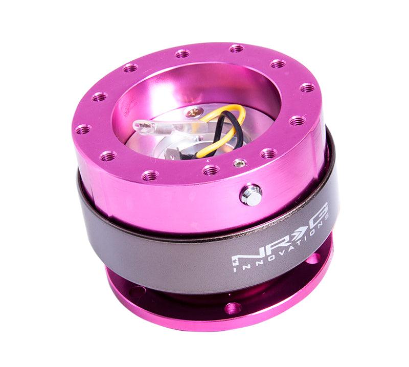 NRG Quick Release Gen 2.0 - Pink Body / Titanium Chrome Ring - Attacking the Clock Racing