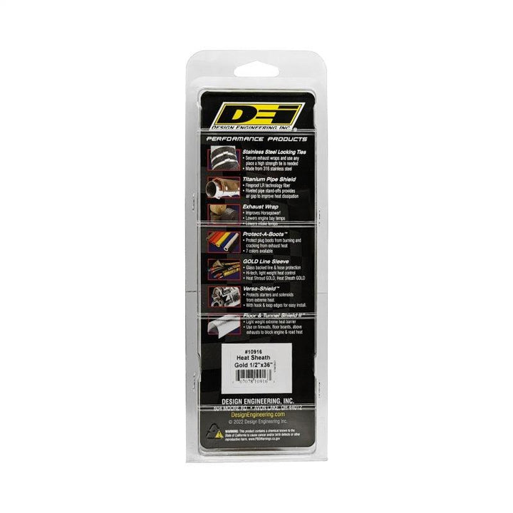 DEI Heat Sheath GOLD 1/2in x 36in - Attacking the Clock Racing