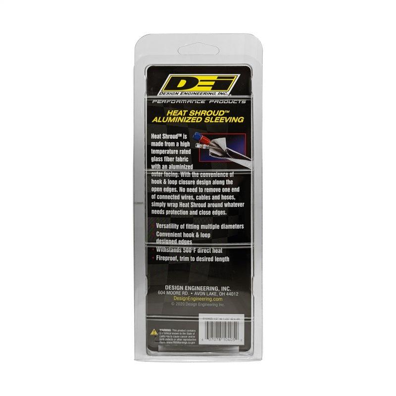 DEI Heat Shroud 1in I.D. x 3ft - Aluminized Sleeving - Hook and Loop Edge - Attacking the Clock Racing