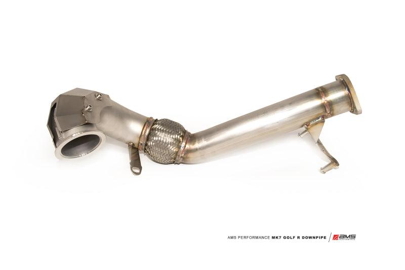 AMS Performance 2015+ VW Golf R MK7 Downpipe w/High Flow Catalytic Converter - Attacking the Clock Racing
