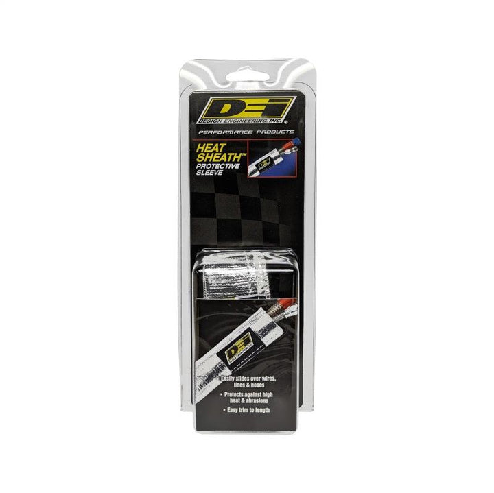 DEI Heat Sheath 1/2in I.D. x 3ft - Aluminized Sleeving - Sewn Edge - Attacking the Clock Racing