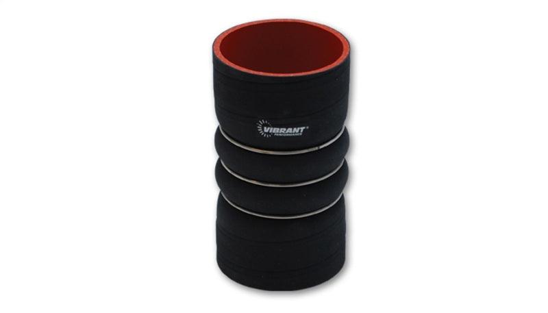 Vibrant 4 Ply Aramid Reinf Silicone Hump Hose conn 4in ID x 6in long 3 reinforcement ring MATTE BLK - Attacking the Clock Racing