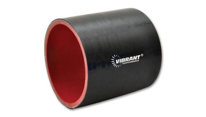 Vibrant 4 Ply Reinforced Silicone Straight Hose Coupling - 5in I.D. x 3in long (BLACK) - Attacking the Clock Racing
