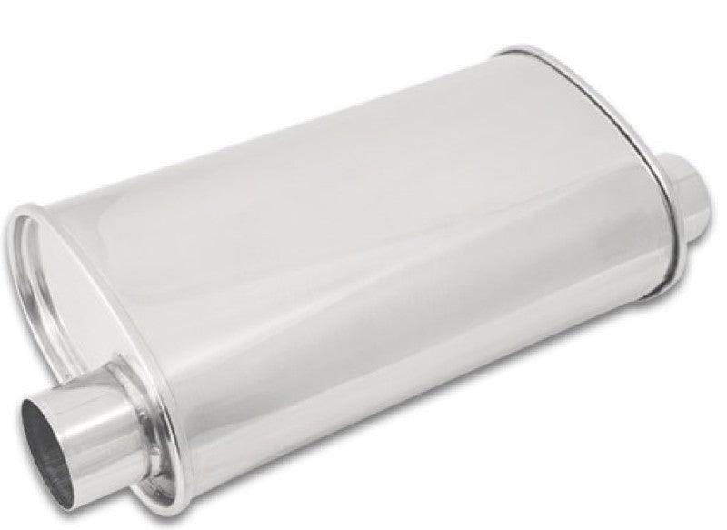 Vibrant StreetPower Oval Muffler 5in x 9in x 15in - 2.5in inlet/outlet (Offset-Offset Same Side) - Attacking the Clock Racing