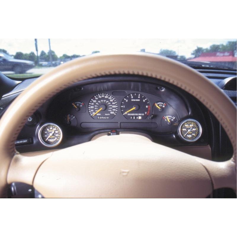 Autometer 94-00 Ford Mustang 52mm Black Dual Instrument Cluster Bezel - Attacking the Clock Racing