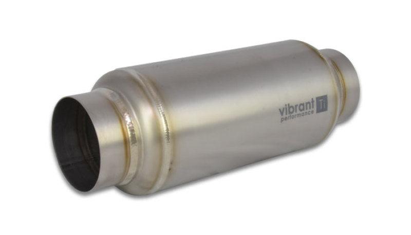 Vibrant Titanium Resonator 2.5in. Inlet / 2.5in. Outlet x 12in. Long - Attacking the Clock Racing