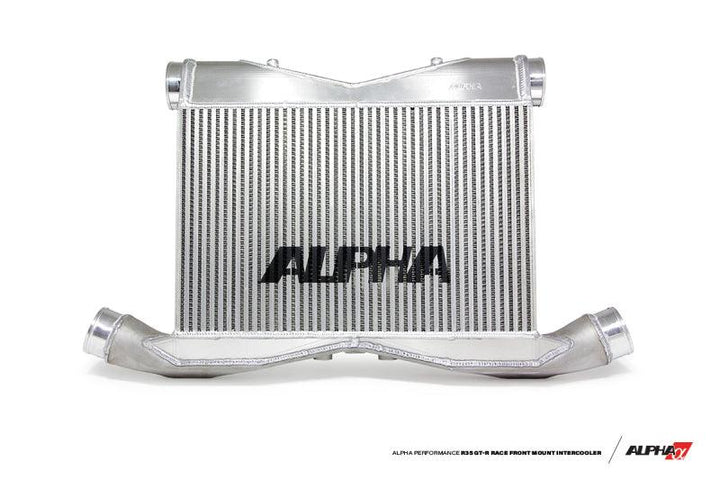 AMS Performance 09-11 Nissan GT-R Alpha Race Front Mount Intercooler w/Logo - Attacking the Clock Racing
