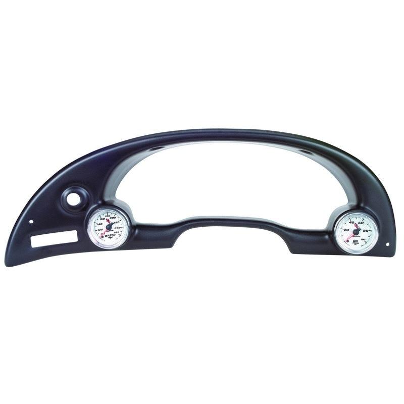 Autometer 94-00 Ford Mustang 52mm Black Dual Instrument Cluster Bezel - Attacking the Clock Racing