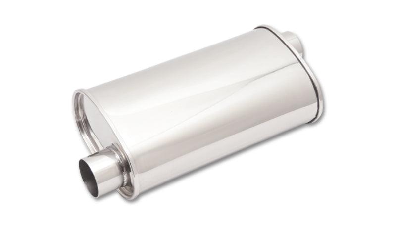 Vibrant StreetPower Oval Muffler 5in x 9in x 15in - 2.25in inlet/outlet (Offset-Offset Same Side) - Attacking the Clock Racing