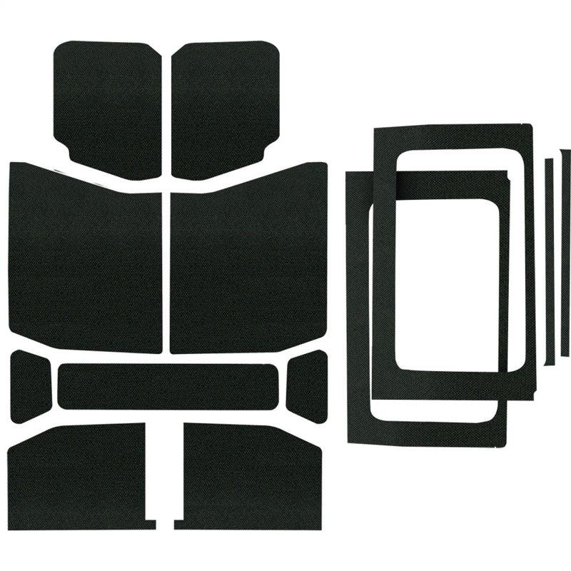 DEI 18-23 Jeep Wrangler JL 4-Door Boom Mat Complete Headliner Kit - 13 Piece - Black - Attacking the Clock Racing