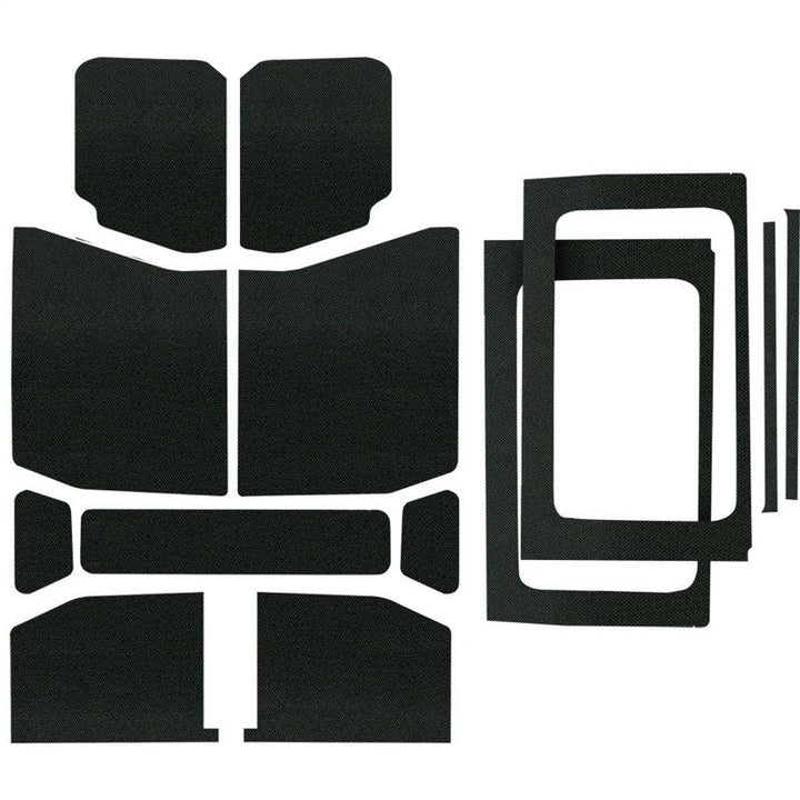 DEI 18-23 Jeep Wrangler JL 4-Door Boom Mat Complete Headliner Kit - 13 Piece - Black - Attacking the Clock Racing