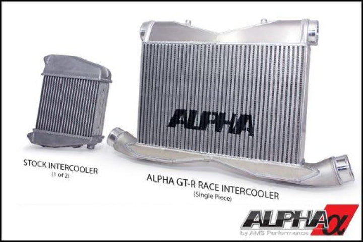 AMS Performance 09-11 Nissan GT-R Alpha Race Front Mount Intercooler w/Logo - Attacking the Clock Racing
