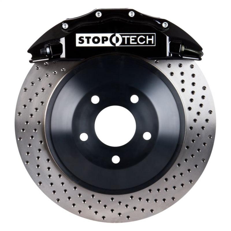 StopTech 08-13 Toyota Land Cruiser Front BBK w/ Black ST-65 Calipers Drilled 380x35mm Rotor - Attacking the Clock Racing