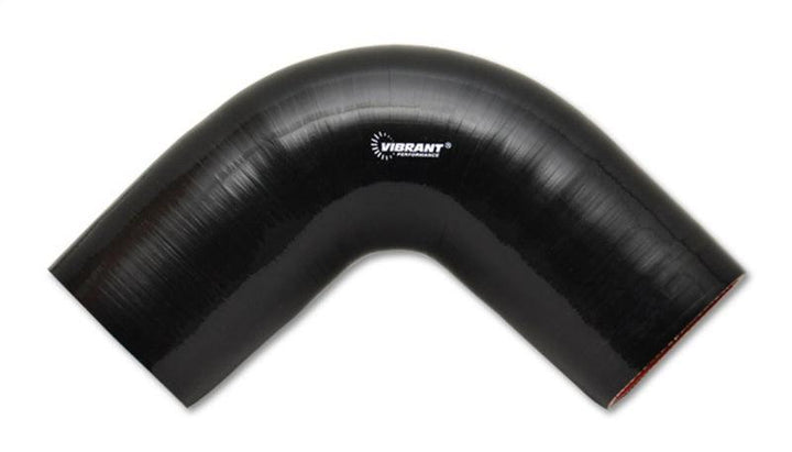 Vibrant 4 Ply Reinforced Silicone Elbow Connector - 1.75in I.D. - 90 deg. Elbow (BLACK) - Attacking the Clock Racing