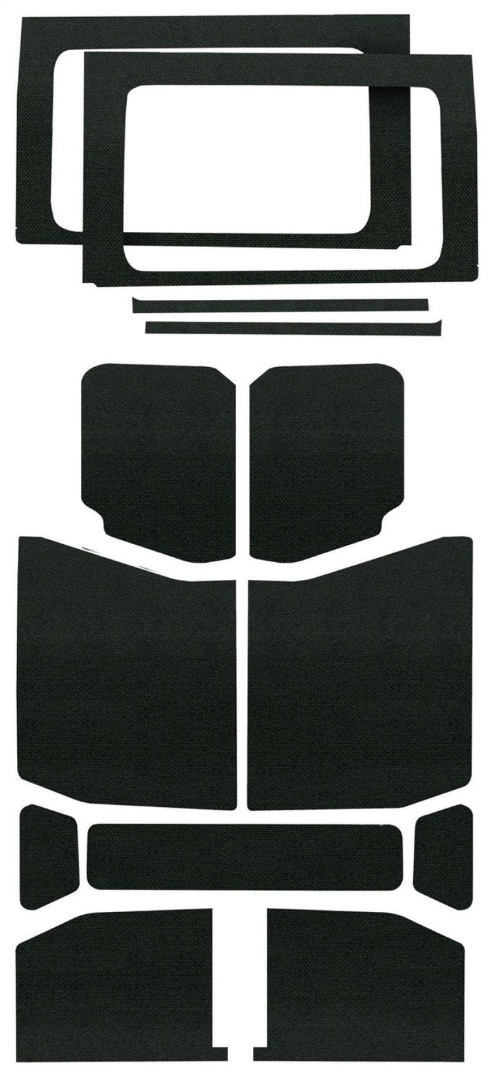 DEI 18-23 Jeep Wrangler JL 4-Door Boom Mat Complete Headliner Kit - 13 Piece - Black - Attacking the Clock Racing