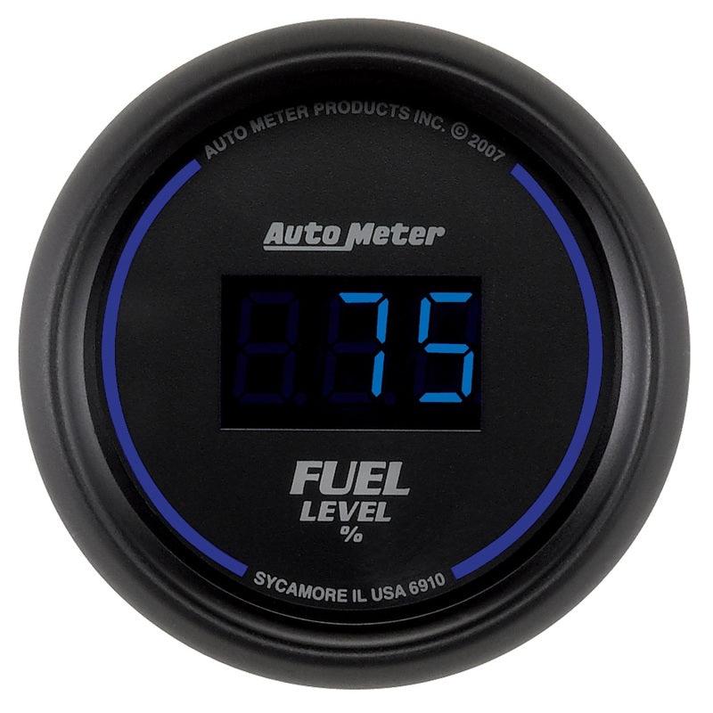 Autometer Cobalt Digital 52.4mm Black Programmable Empty-Full Range Fuel Level Gauge - Attacking the Clock Racing