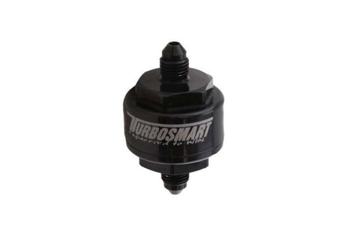 Turbosmart Billet Turbo Oil Feed Filter w/ 44 Micron Pleated Disc AN-4 Male Inlet - Black - Attacking the Clock Racing