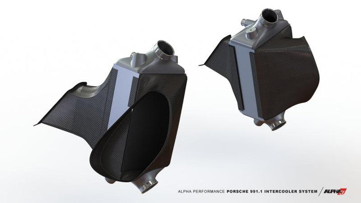 AMS Performance Porsche 997.1TT Alpha Intercooler System (For Stock Framed Turbos) - Attacking the Clock Racing