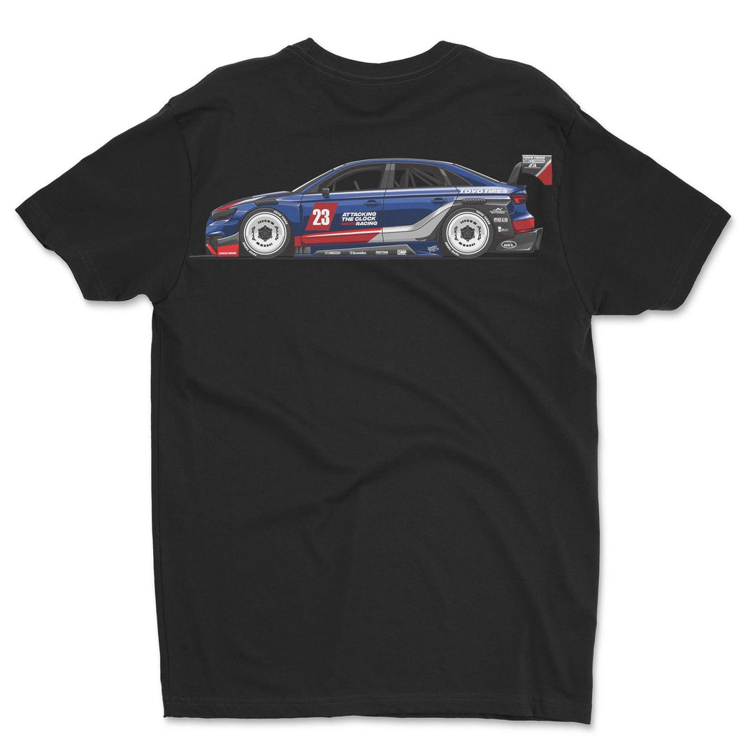 RS3 Time Attack Shop Build T-Shirt - Attacking the Clock Racing