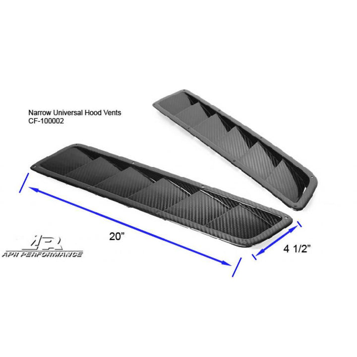 APR Performance Carbon Fiber Universal Narrow Hood Vents (pair) - Attacking the Clock Racing