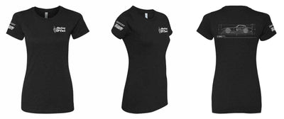 Attacking the Clock 240z Blueprint Tee - Women's - Attacking the Clock Racing